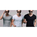 Bộ 3 áo thun nam body cổ tim 100% cotton