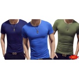 [HCM]Bộ 3 áo thun nam body cổ tròn 100% COTTON mềm mịn ( xanh đen xanh dương xanh ya )