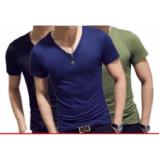 Bộ 3 áo thun nam cổ tim body 100% cotton