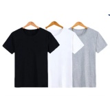 [HCM]Bộ 3 áo thun trơn nữ form rộng phong cách hàng quốc vải dày mịn Kabuto (Trắng - Đen - Xám)