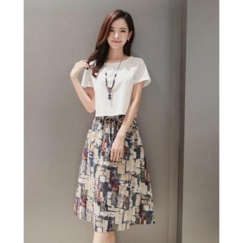 Bộ Chân Váy Và áo Thời Trang Xuân Hè (Trắng) April 2018 - 4 Bộ chân váy và áo thời trang xuân hè (Trắng) - 4