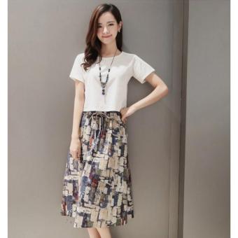 Bộ Chân Váy Và áo Thời Trang Xuân Hè (Trắng) April 2018 - 2 Bộ chân váy và áo thời trang xuân hè (Trắng) - 2
