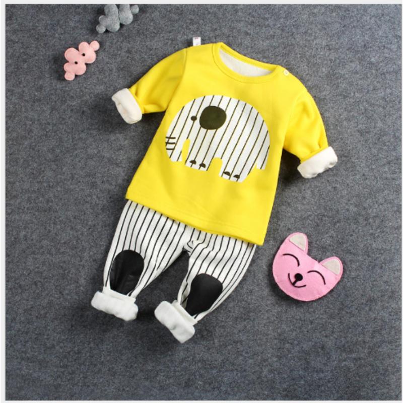 Nơi bán Bộ nỉ trần bông hình voi màu vàng (2-7 t )