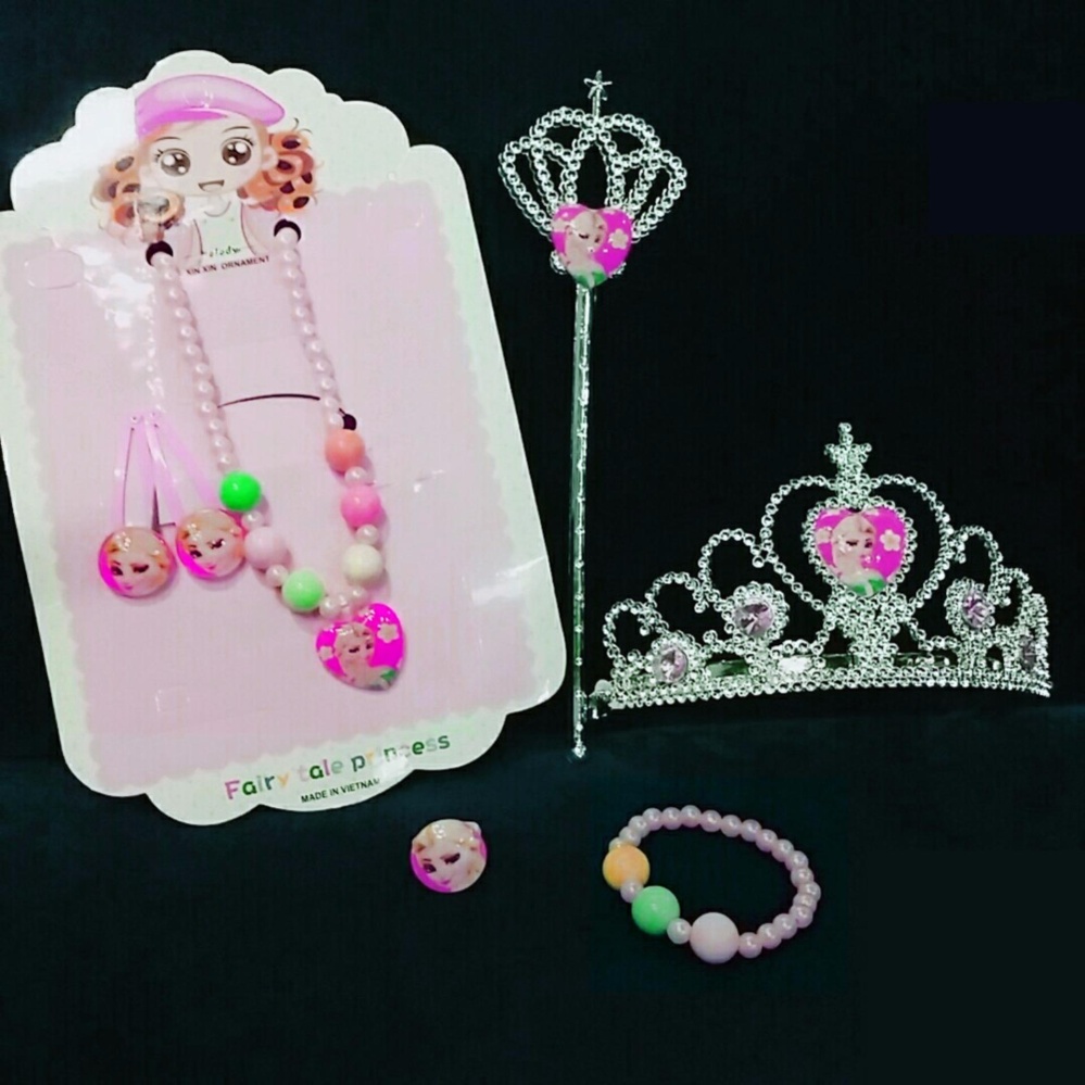 Bộ phụ kiện bé gái công chúa elsa 7 món