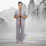Bộ quần áo phật tử cư sĩ nam – màu xám