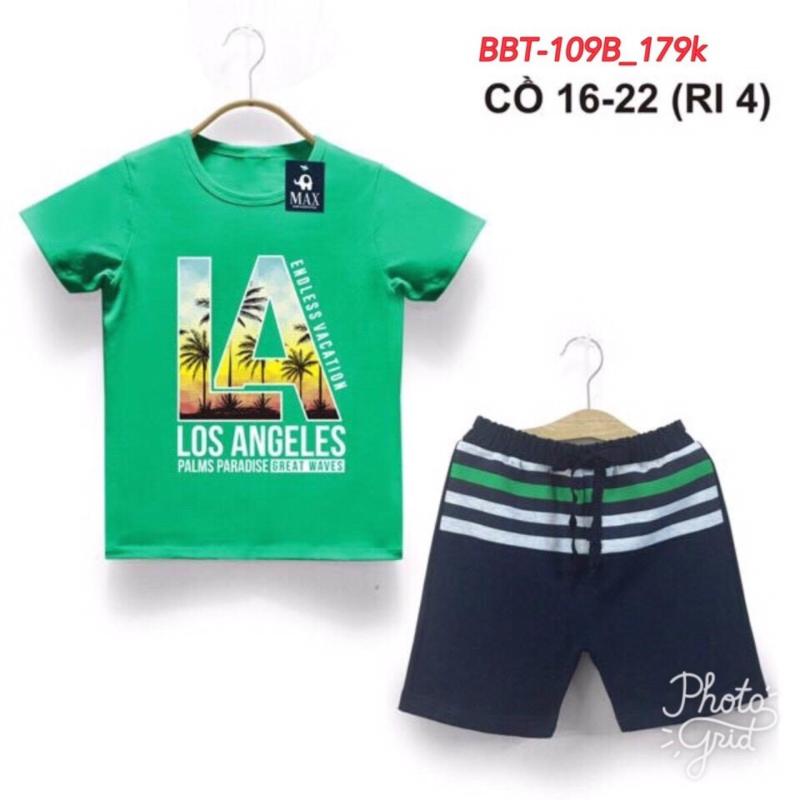Nơi bán Bộ thun bé trai chữ LA 40-45kg