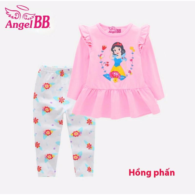 Nơi bán Bộ thun tay dài bé gái hình bạch tuyết 28-35kg