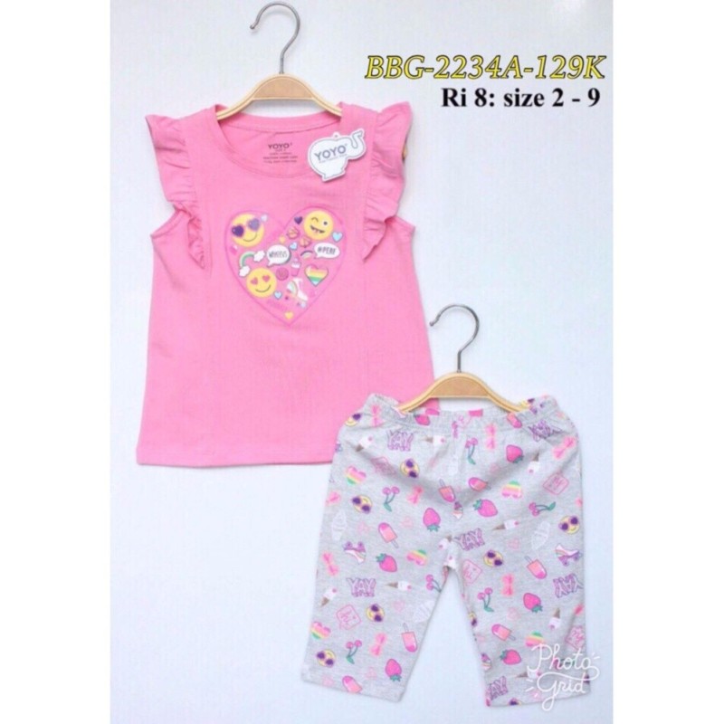 Nơi bán Bộ thun yoyo bé gái- hình trái tim ngộ nghĩnh 14-16kg
