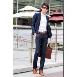 Bộ vest nam Titishop BVN31 màu Xanh đen 1 nút