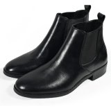 [TATHANIUM Footwear] Giày Chelsea boot màu đen da bò trơn