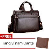 Cặp da nam đựng latop Goldlion GD003 + Tặng 1 ví nam Dante