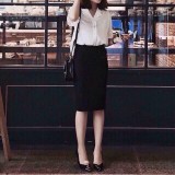 Chân váy nữ chân váy công sở dáng dài qua gối xẻ sau nhiều size