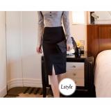 Chân vấy công sở xẻ tà trước phối dây kéo đồng