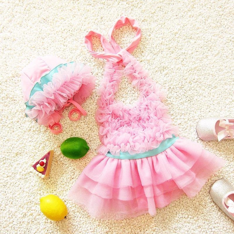 Nơi bán Children Swimwear Skirts Girls Cute Baby Small Bathing Suits - Pink
- intl