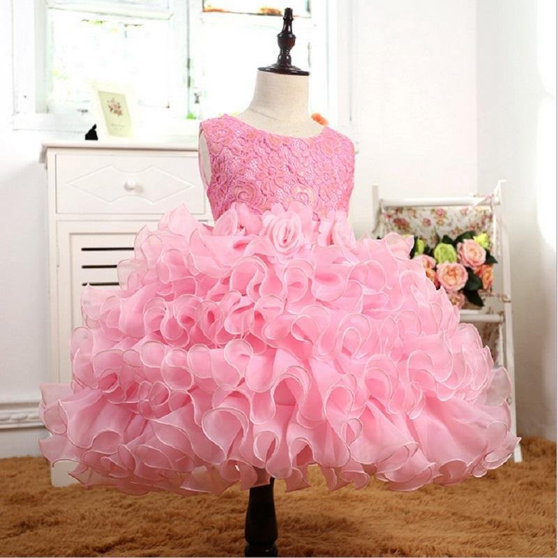 Giá bán Childrens clothing new girls Europe and the United States dress childrens princess skirt Peng Peng skirt performance dress skirt - intl
