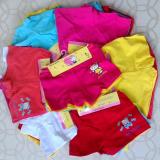Combo 12 quần chip đùi cùng size, nhiều màu cho bé gái, size từ 6-28kg