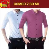 Combo 2 áo sơ mi lụa trơn