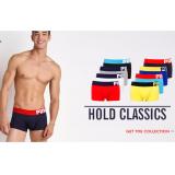 Combo 4 quan lot nam underwear boxer brief Pink Hero 1258