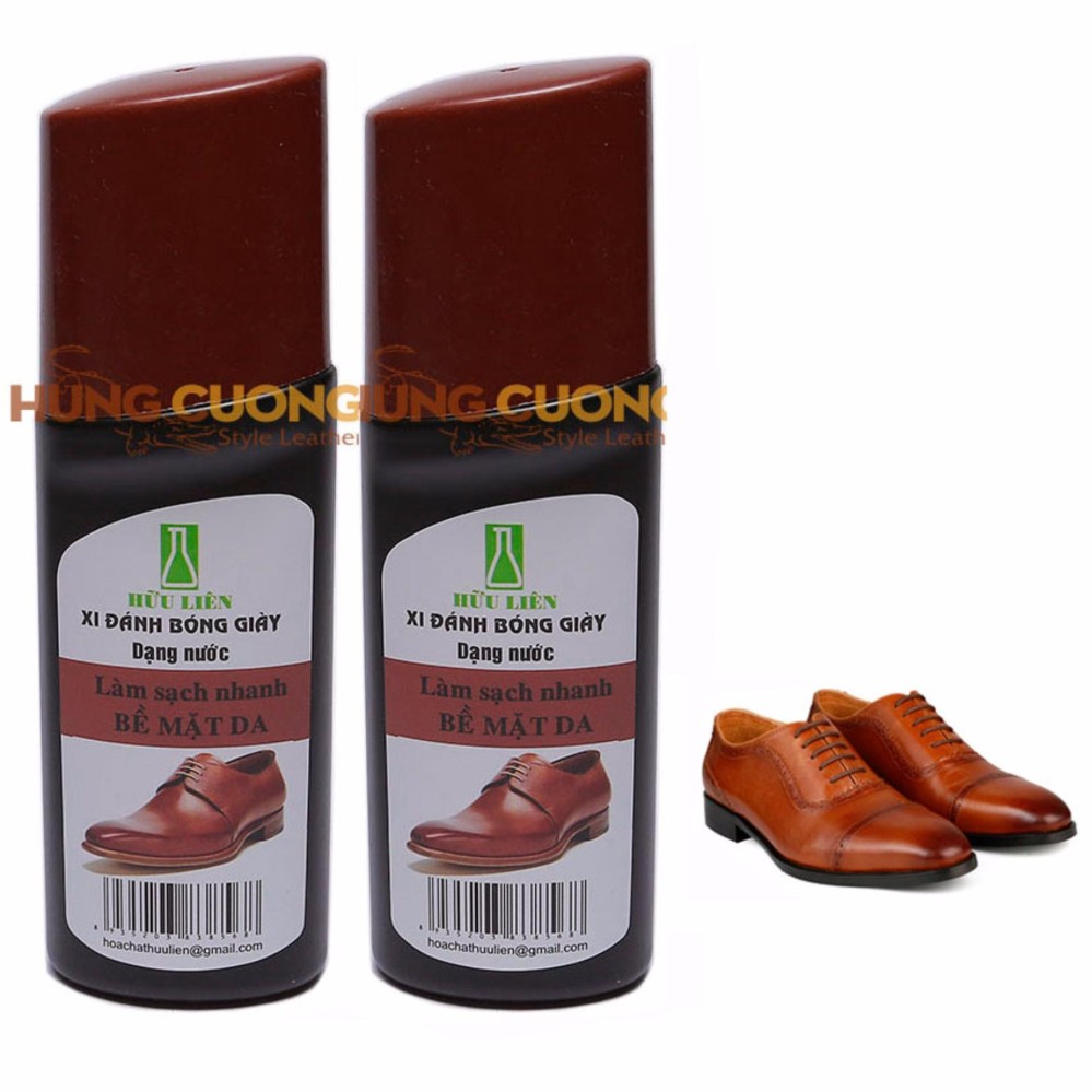 Combo Hai Chai Xi Nước Đánh Bóng Giày HC9014 (Nâu)