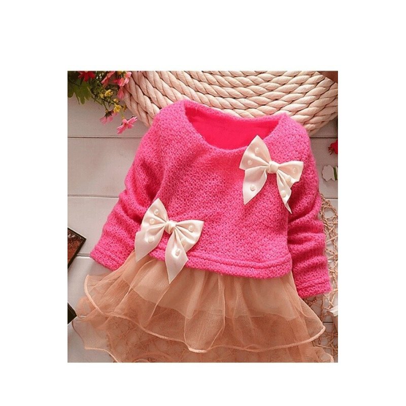 Nơi bán Cyber Baby Girls Princess Toddlers Lace Bowknot Party Dresses Flower clothes ( Pink )