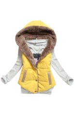 Thông tin Sp Cyber Women Plus Size Slim Jacket Hoodie Vest Coat Waistcoat (Yellow) – intl   Happydeal365
