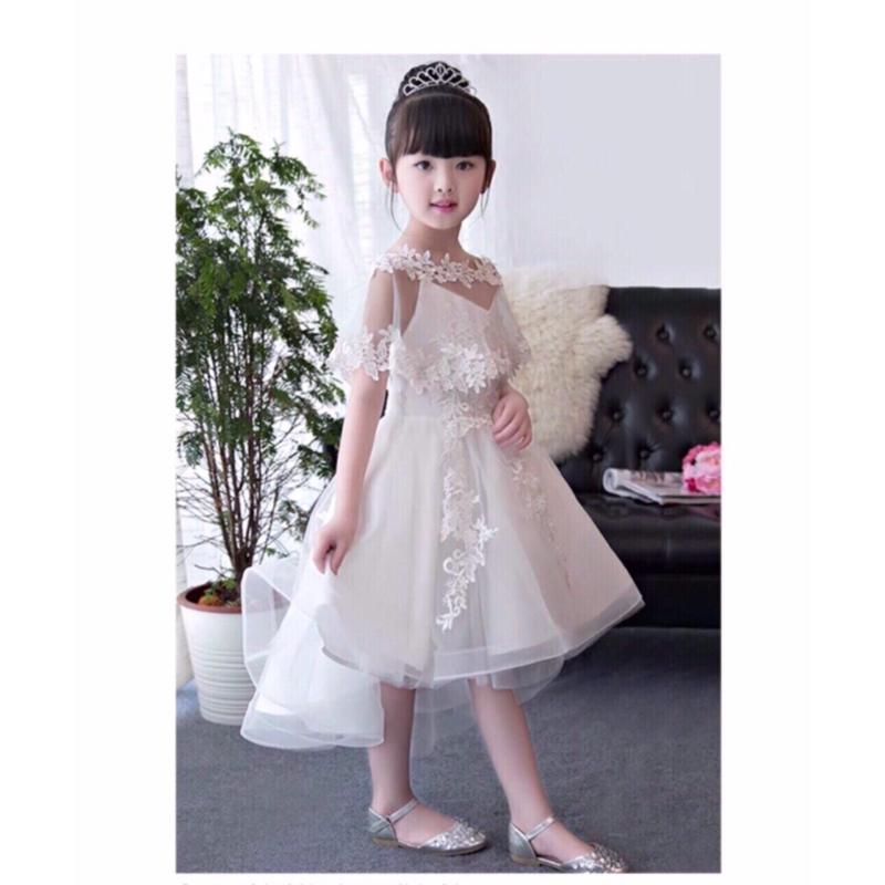 Nơi bán Đầm 2 dây phối ren 3D - áo choàng rời từ 14kg đến 28kg - VD261