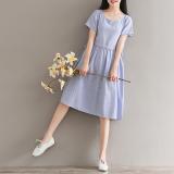 Đầm bầu công sở kẻ đẹp 01