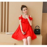Đầm bầu suông cổ bèo tay rớt