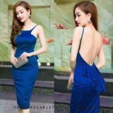 Đầm body 2 dây đuôi cá