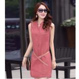 Đầm cát tuyết dáng suông Nhà may Thu (Hồng phấn)