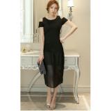 Đầm dự tiệc 2 tầng cut-out vai - mai hoa