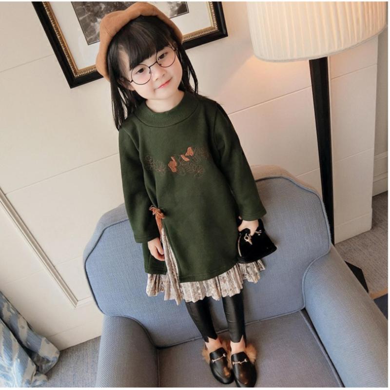 Giá bán Đâm màu rêu phong cách Hàn bé gái ( 14-30 kg)