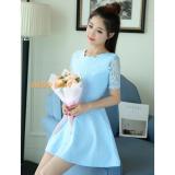 Đầm ren cổ gợn sóng dn020