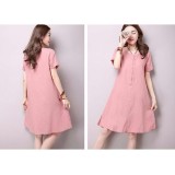 Đầm suông cách điệu xẻ tà gấu Thời trang Thu