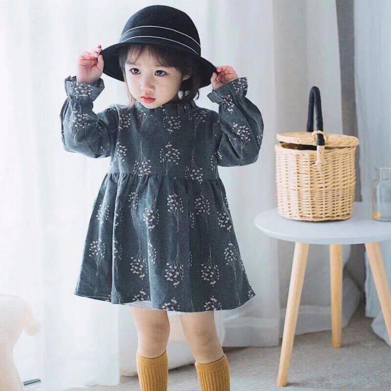 Giá bán ĐẦM TAY DÀI HỌA TIẾT VINTAGE CHO BÉ