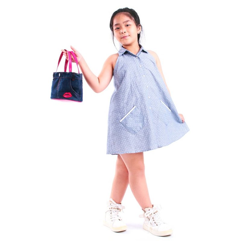 Nơi bán Đầm vải bé gái Ugether UKID85 (Xanh nhạt)