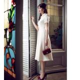 Đầm vintage cổ sơ mi - dx04