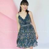 Đầm xòe 2 dây phối ren hoa d276