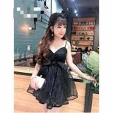 Đầm xòe cúp ngực phối lưới