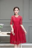 Đầm xoè ren lỗ tay lỡ xinh xắn mozy mzd439