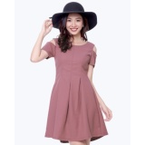 Đầm xòe rớt vai misa fashion ms254 / hồng
