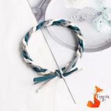 Dây cột tóc Handmade cao cấp phong cách Hàn Quốc Foxy BT0015 (xanh đen xám)