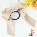 Dây cột tóc Handmade cao cấp phong cách Hàn Quốc Foxy nơ dài BT0004-Be