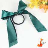 Dây cột tóc Handmade cao cấp phong cách Hàn Quốc Foxy nơ dài BT0004-Xanh lá