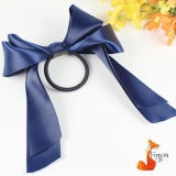 Dây cột tóc Handmade cao cấp phong cách Hàn Quốc Foxy nơ dài BT0004-Xanh Navy