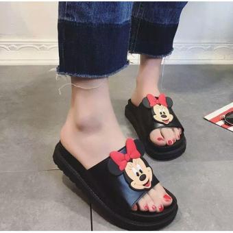 Dép Quai Ngang Nữ đế Cao Mickey - GiayKS - Mickey001 (đen) June 2018 - 4 Dép quai ngang nữ đế cao Mickey - GiayKS - Mickey001 (đen) - 4