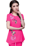Đồ bộ nữ thun in hoa hồng hàn quốc giá gốc