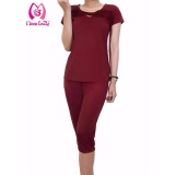 Đồ bộ nữ thun lạnh phối ren Miss Lathy ở nhà, đi ngủ - ML018Đo ( Đỏ Đô)