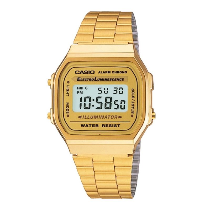 Nơi bán Đồng hồ dây thép không gỉ Casio A168WG-9WDF (Vàng)