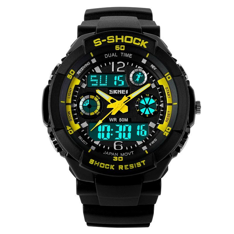 Đồng hồ nam dây cao su SKMEI S-Shock 0931 (Vàng) bán chạy